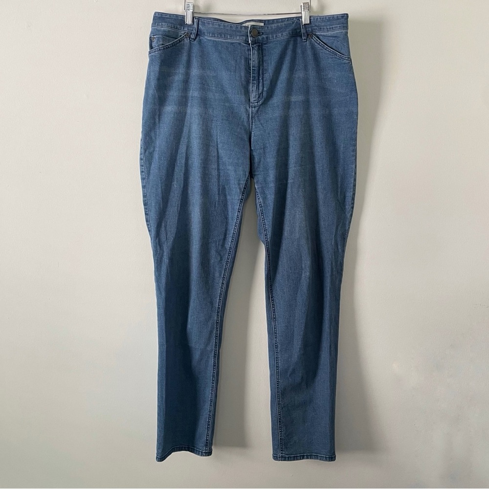 J. Jill Denim Light Wash Tried and True Straight Leg Jeans Size 16 Tall